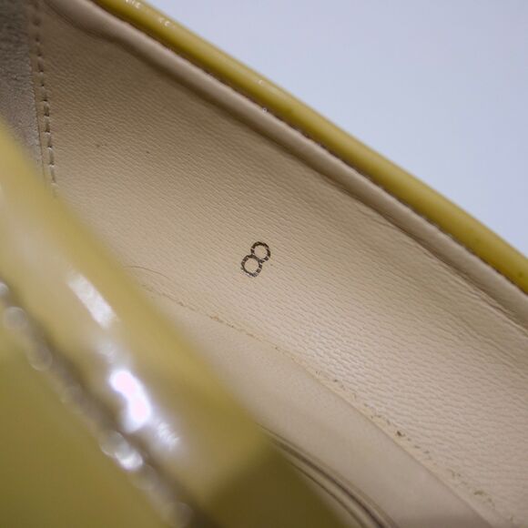 Tod’s Made in Italy Light Yellow Beige Patent Leather Heels Women Size 8 - Picture 9 of 16